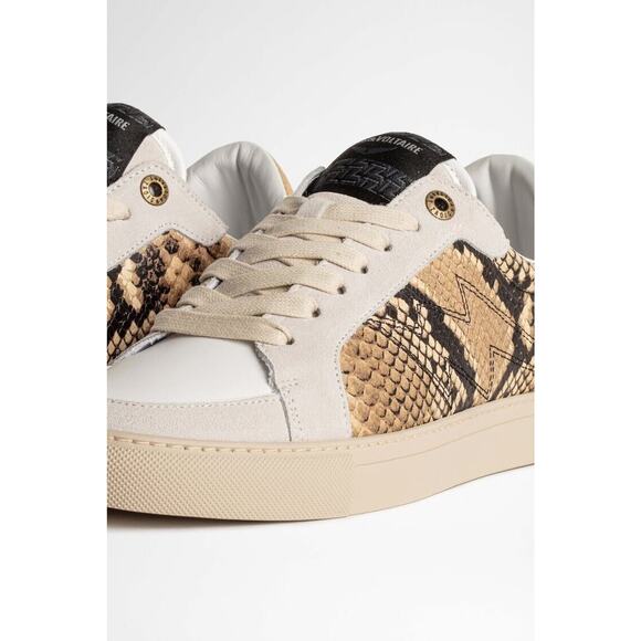 Zadig & Voltaire Board Wild Leather Low Top Sneakers Desert $398 Sz 38 NIB - Picture 1 of 8
